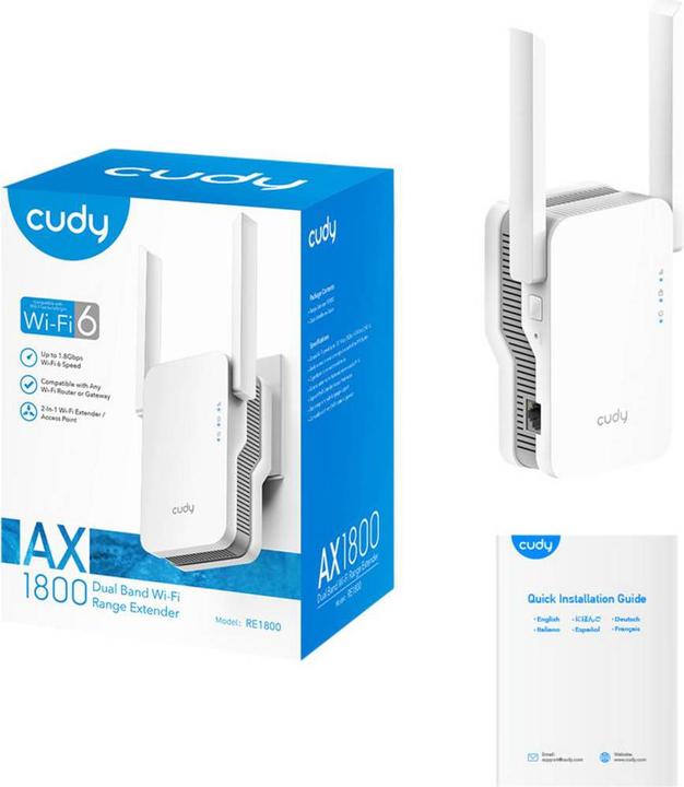 Produktbild Cudy RE1800 (1201 Mbit/s, 574 Mbit/s)