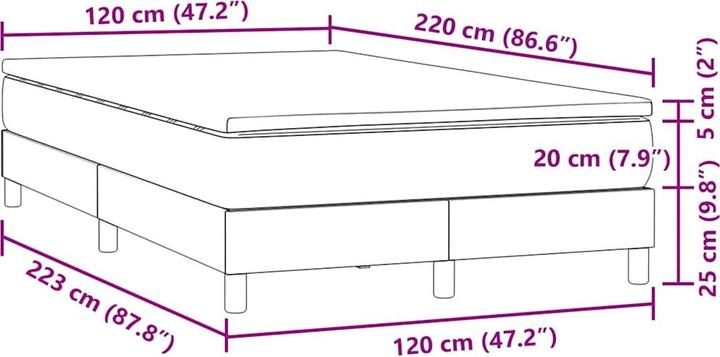Produktbild vidaXL Carna (120 x 220 cm)