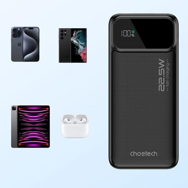 Actual product image Choetech 30000 mAh (30000 mAh, 22.50 W)