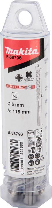 Produktbild Makita NEMESIS2 SDS+Bohrer 5x115 5Stk (5,00 mm)