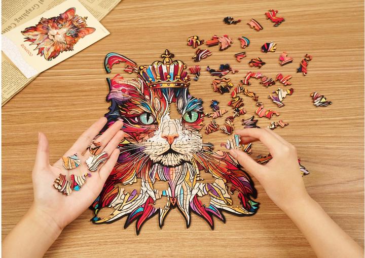Produktbild Robotime Holzpuzzle 'CAT KING' (200 Teile)