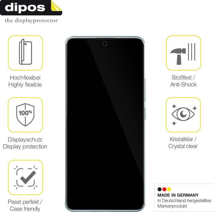 Produktbild Dipos 3D Full Cover Schutzfolie (1 Stück, Xiaomi Redmi Note 14 Pro)