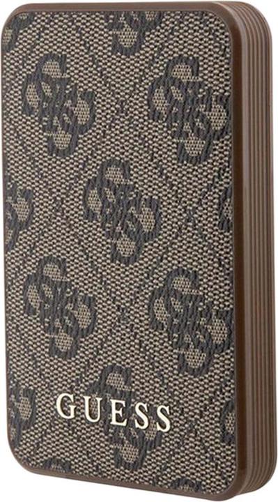Produktbild Guess Powerbank 15W GUPB5LP4GEGW 5000mAh brązowy/brown 4G Leather Metal Logo (5000 mAh, 15 W)