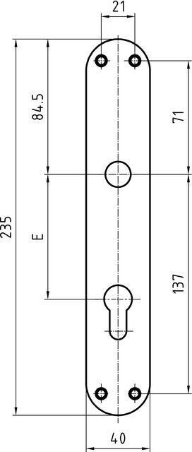Produktbild Glutz T+AMMAvA-rschild aussen f+AMMAvA-r T+AMMAvA-rkn+AMMAtg-pfe 5345K (Türschildgarnitur)