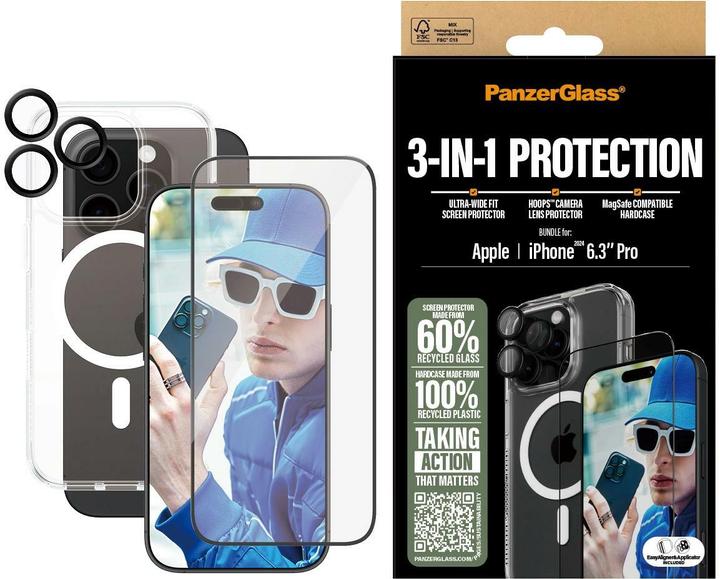 PanzerGlass Bundle Ultra Wide FIt Glass + Case + Lens (1 pièce(s), Apple iPhone 16 Pro)