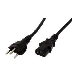 Company Supplies Cavo di rete Svizzera da T12 a C13 (1.80 m), Cavo di alimentazione, Nero