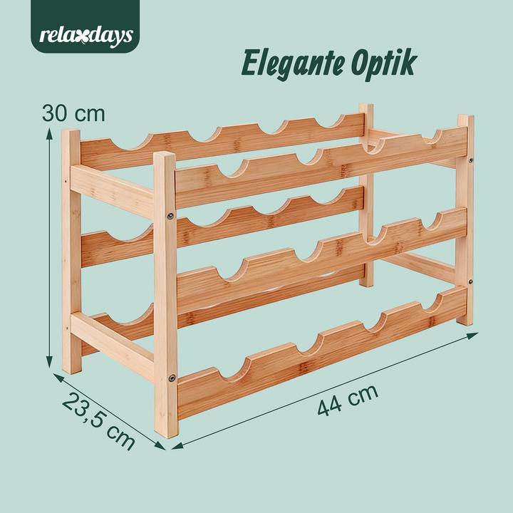 Actual product image Relaxdays winerack (45 x 30 x 30 cm)