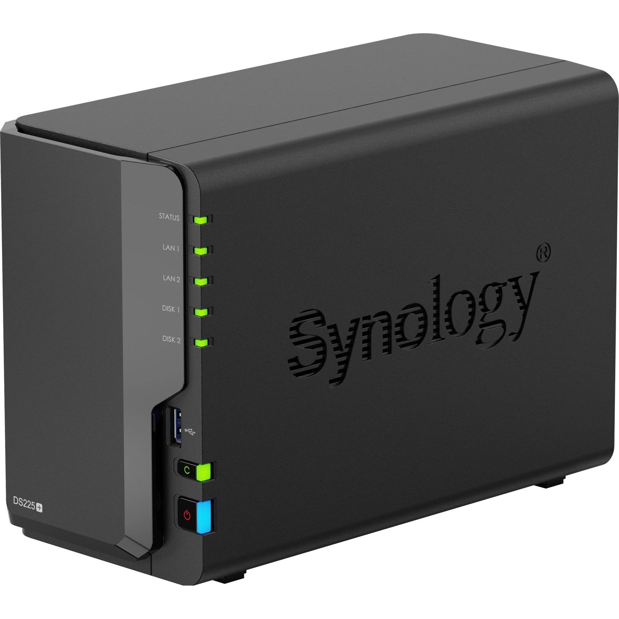 Synology DS225+ (0 TB), NAS, Schwarz