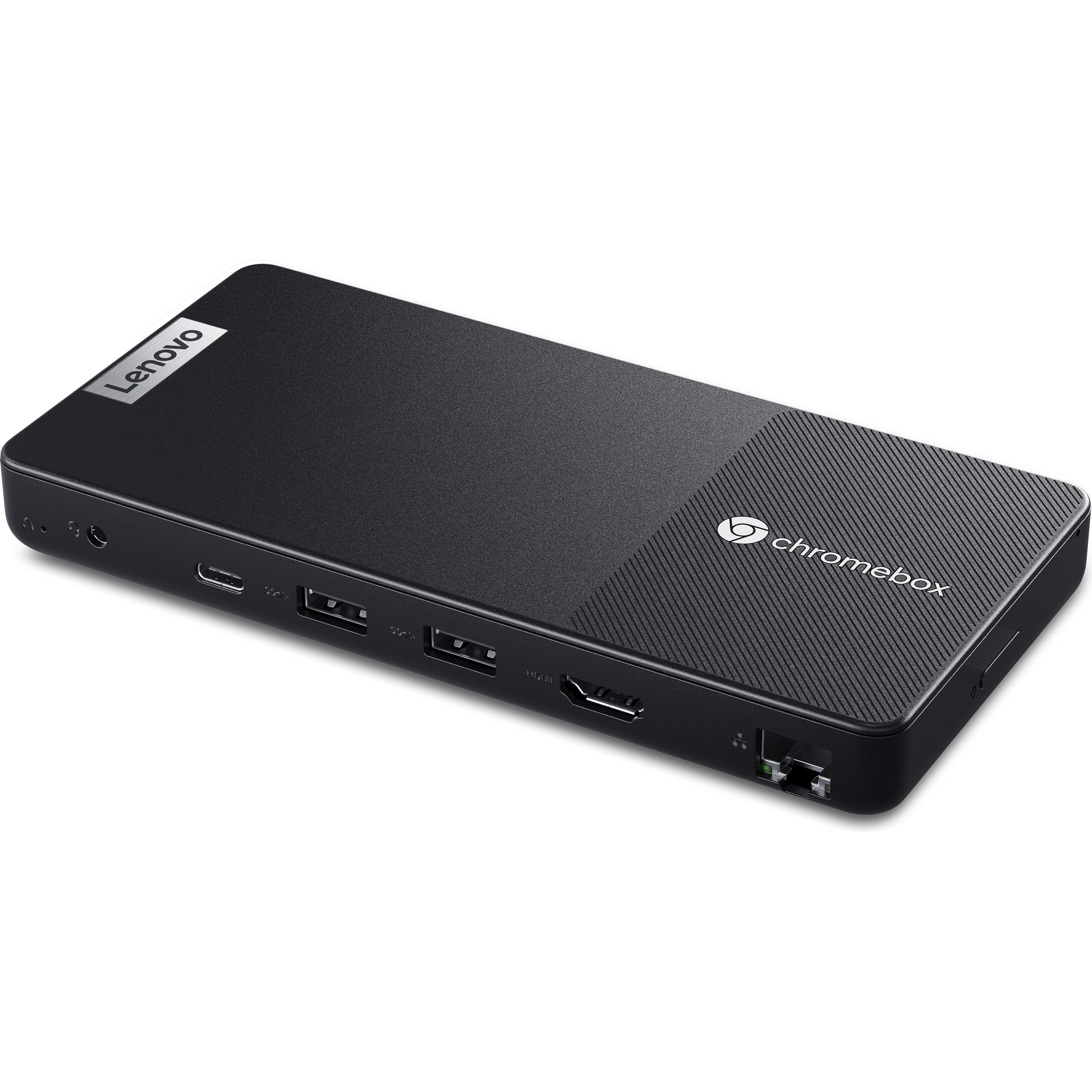 Lenovo CHROMEBOX MICRO CELERON N4500 32GB 8GB NOOD CHROMEOS (Intel Celeron N4500, 8 GB, Intel UHD Graphics), PC, Schwarz