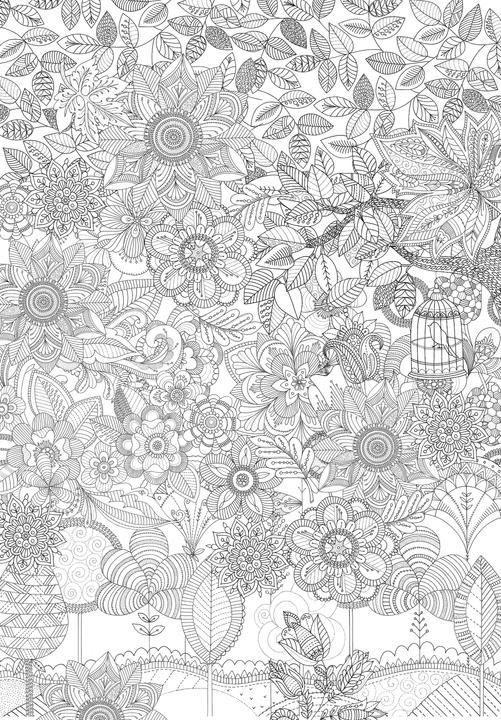 Actual product image Idena Colouring Poster Flowers and Garden