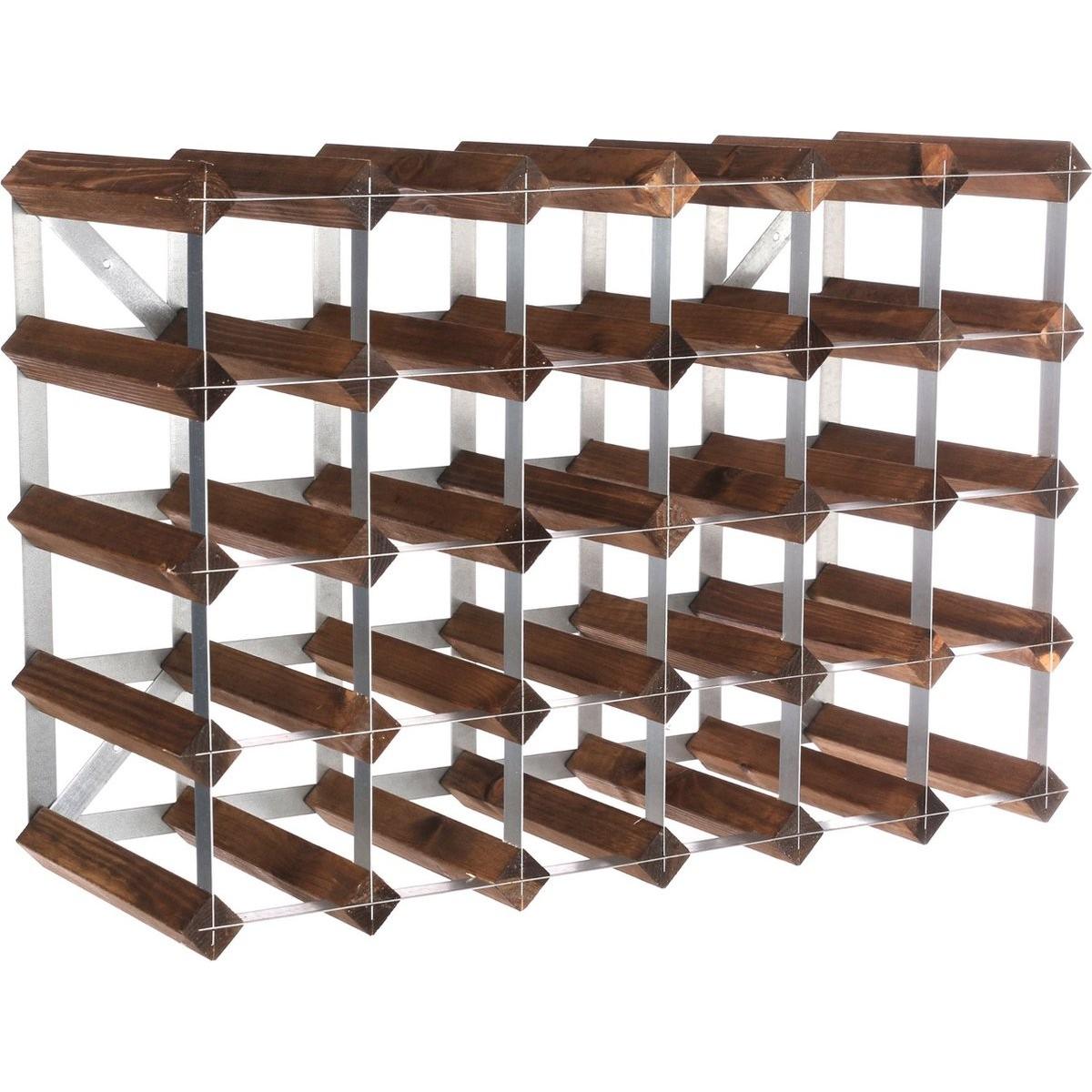 Traditional Wine Rack, Scaffale vino, Traditionelle Weinregal Co. Wine Rack 61 x 42 cm Eiche Dunkel (TW-TWC30ar-Do) (30 Fl.)