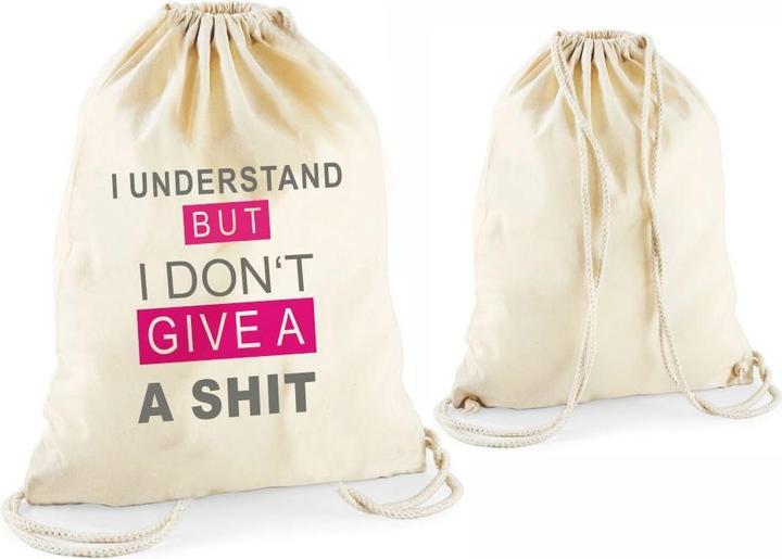 Actual product image 4you Design Statement carrier bag I understand? I don't give a shit pink