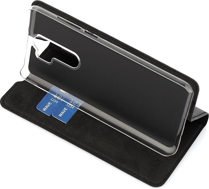 Produktbild Wave BookCase -suojakotelo, Xiaomi Redmi Note 8 Pro, musta (Xiaomi Redmi Note 8 Pro)