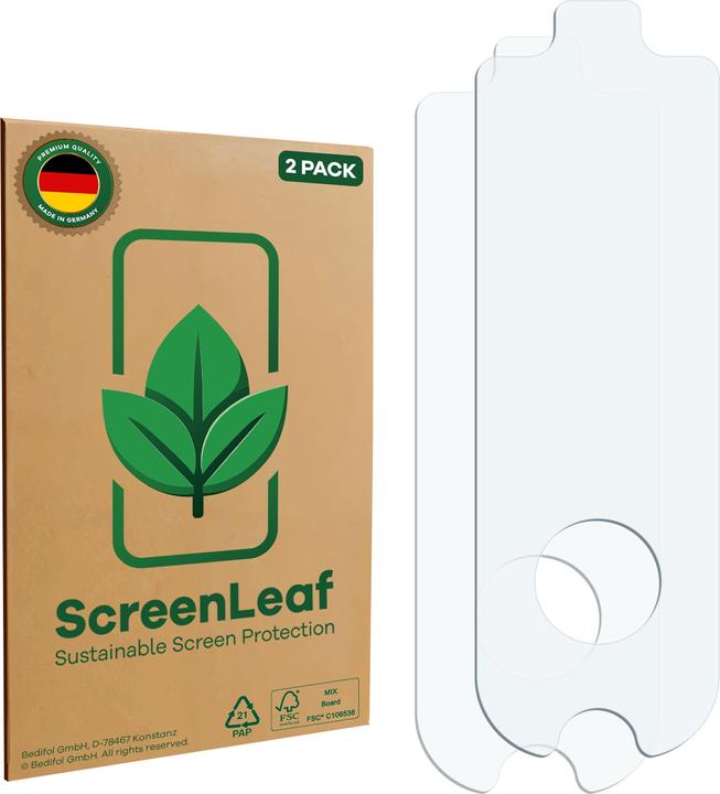 Actual product image ScreenLeaf Screen Protector sustainable Screen Protection, clear, anti-scratch