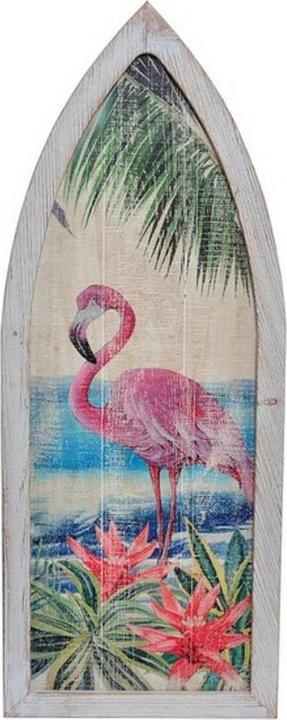 Productafbeelding DKD Home Decor Wall Decoration Wood Pink flamingo Tropical
