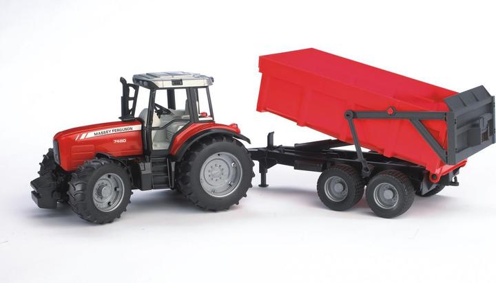 Produktbild Bruder Massey Ferguson 7480 mit Wannenkippanhänger