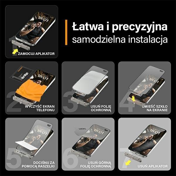 Actual product image PanzerGlass MATRIX Screen Protector with D3O (1 Piece, Apple iPhone 15 Pro)