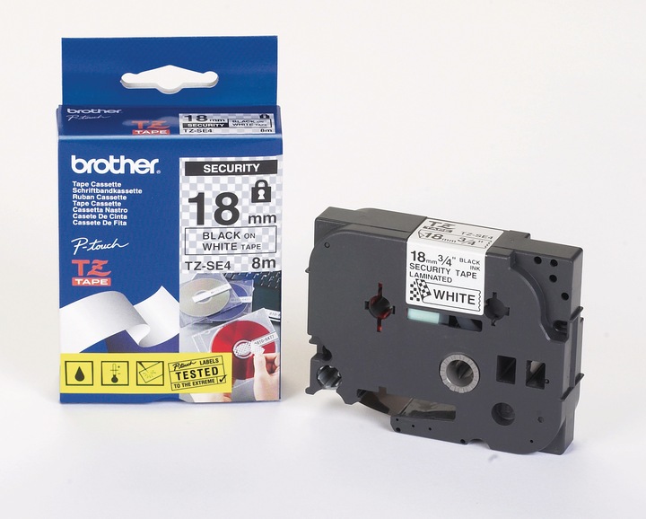 Produktbild Brother TZe-SE4 (1.80 cm, Schwarz, Weiss)