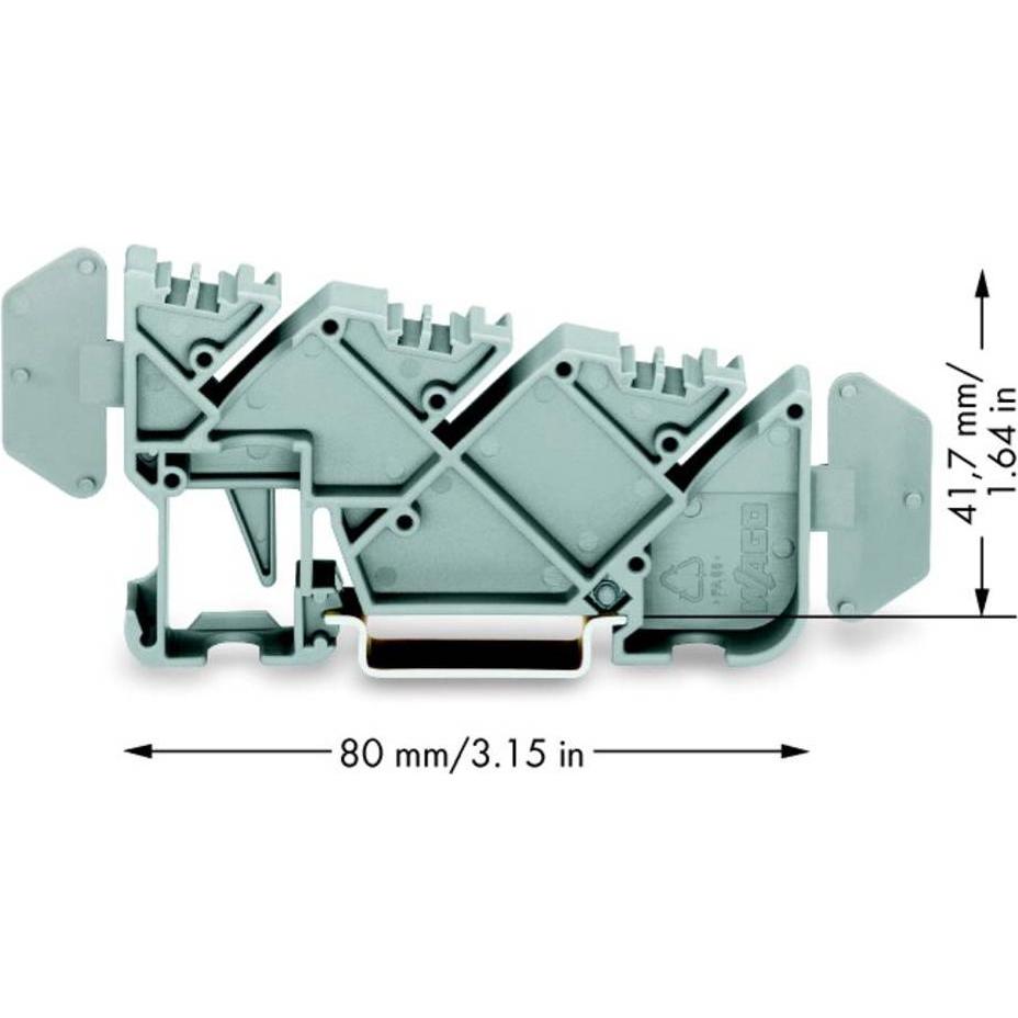 Wago 812-140 - 15 g - 12 mm - 80 mm - 41,7 mm, Elektronikzubehör + Gehäuse, Grau