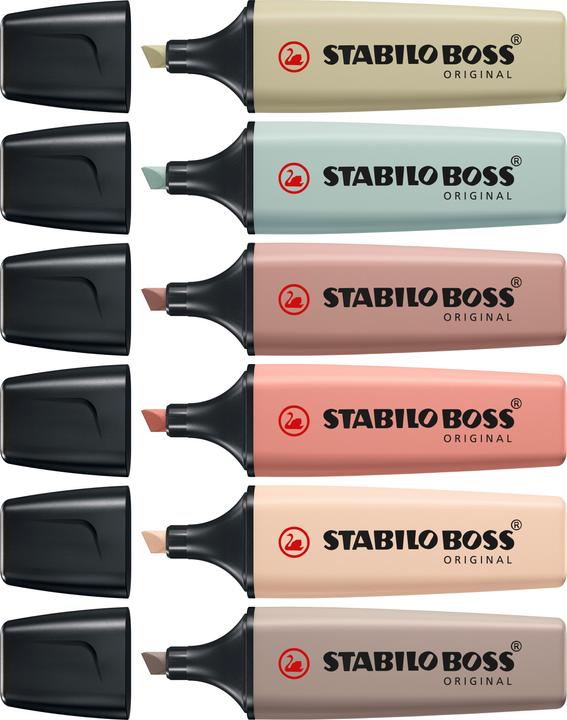 Actual product image STABILO BOSS NATURE COLORS - Highlighter (colour assorted, 5 mm, 6 x)