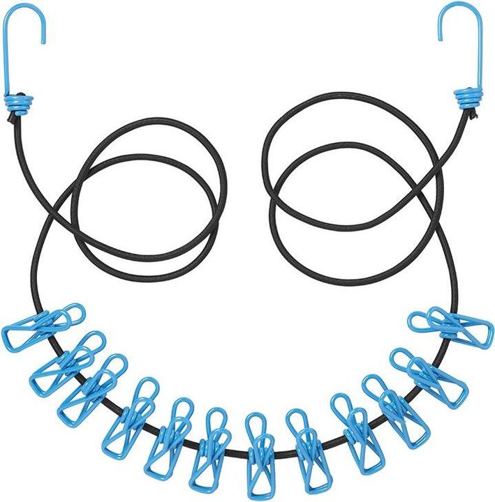 Actual product image ProPlus Wäscheleine elastisch mit 12 Wäscheklammern