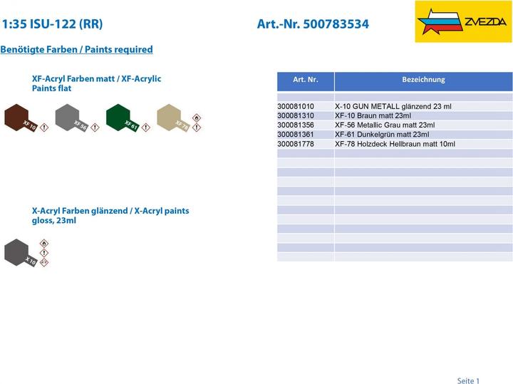 Actual product image Tamiya 1:35 ISU-122 (RR)