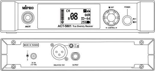 Produktbild Mipro ACT-5801 mit Taschensender und Headsetmikrofon
