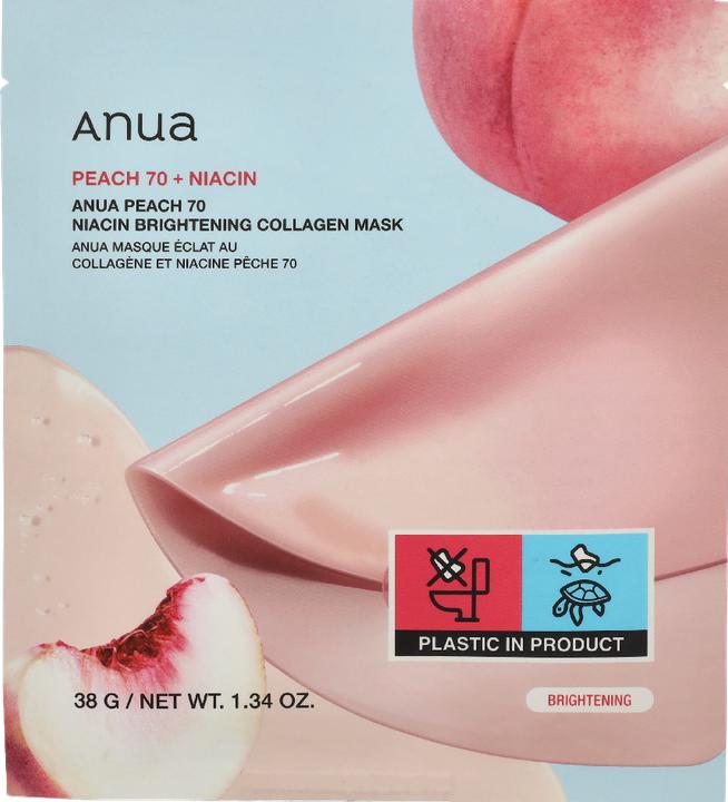 Actual product image Anua Peach 70 Niacin Brightening Collagen Mask (38 g)