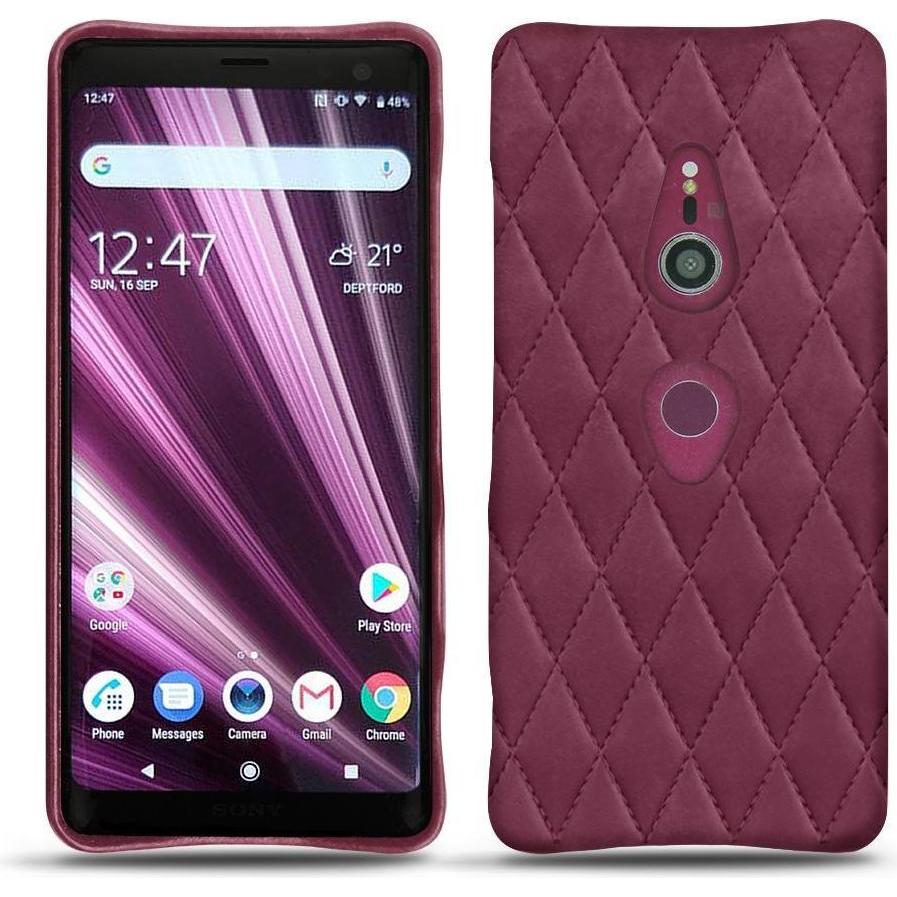 Noreve Lederschutzhülle (Sony Xperia XZ3), Smartphone Hülle, Violett