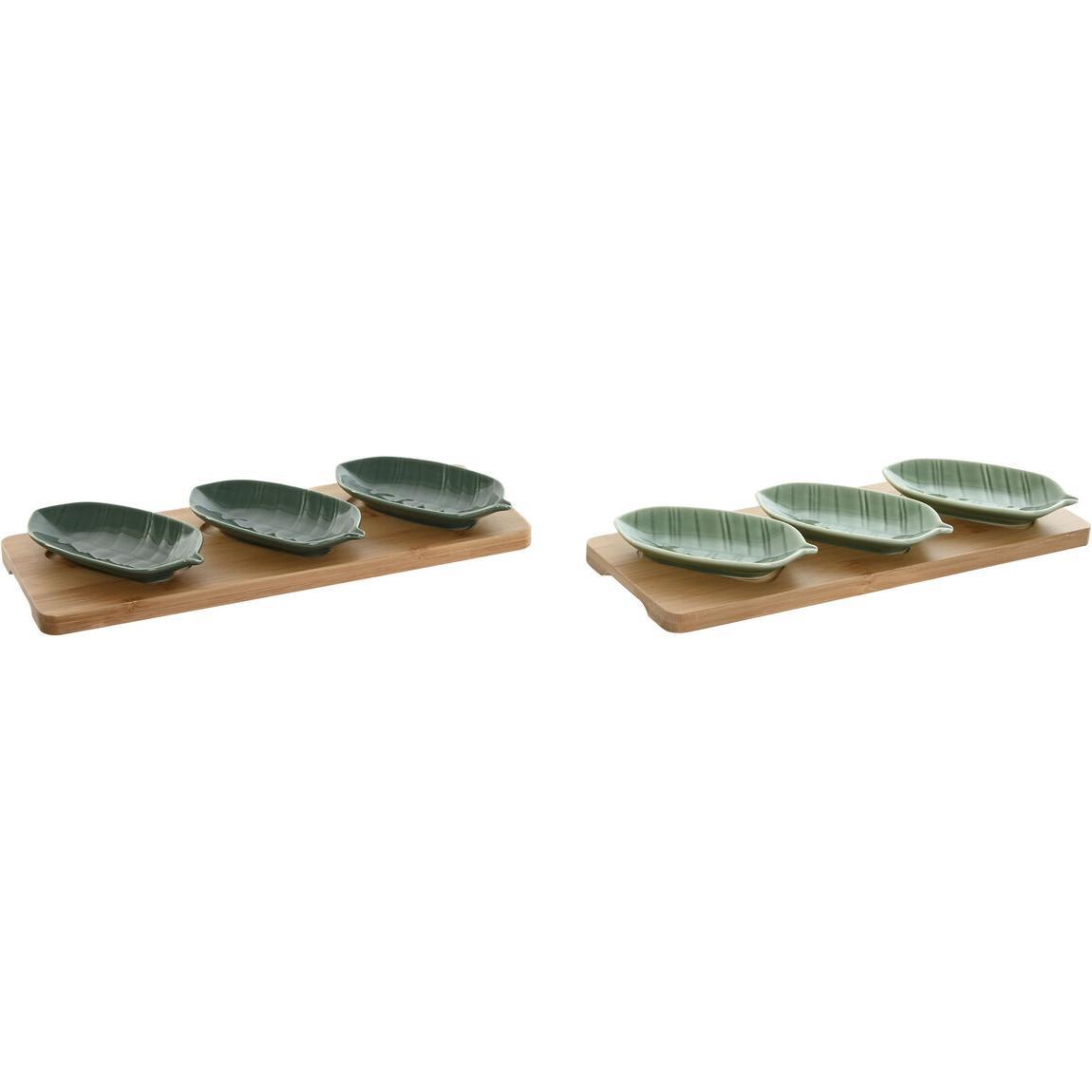 Esprit, Piatti di servizio, Satz für Aetithächen Dunkel Tropical 4 Stücke 28,4 x 10,5 x 3 cm (2 Stück)