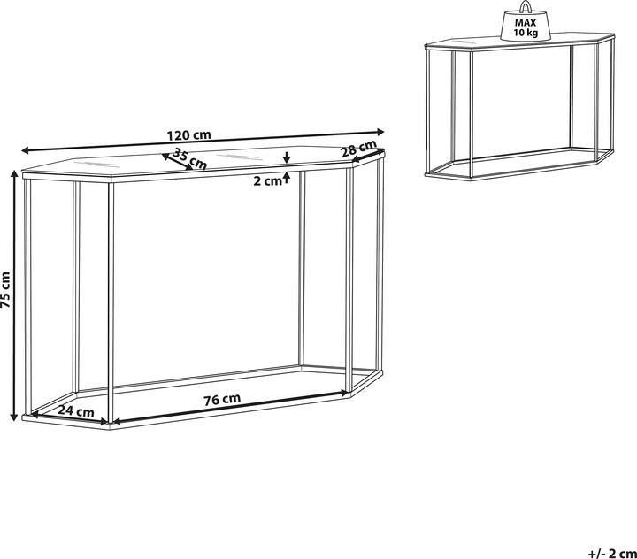 Produktbild Beliani Perrin (120 x 35 x 75 cm)