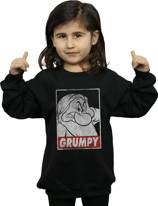 Actual product image Disney Girls Snow White Grumpy Dwarf Poster Sweatshirt (128)