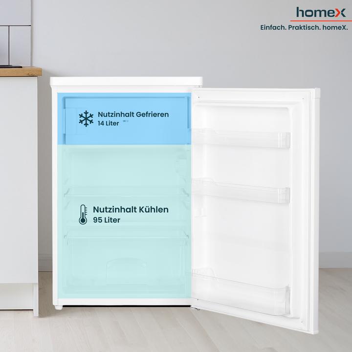 Actual product image HomeX Refrigerator with freezer compartment small (109 l)