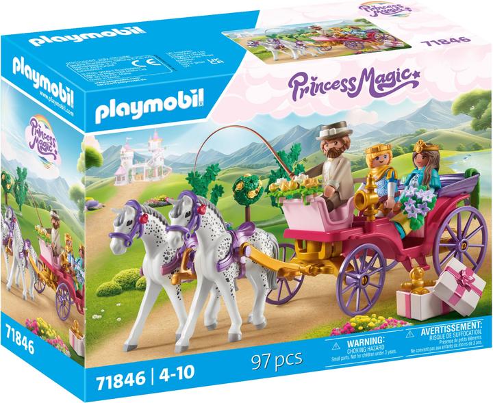 Playmobil Promenade en calèche avec la princesse et le prince (71846, Playmobil Princess Magic)