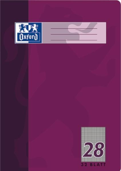 Produktbild Oxford Schulheft, A4, Lineatur 28 (A4, Kariert, Harter Einband)