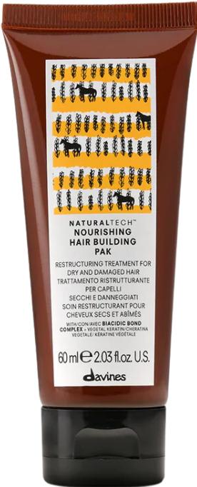 Actual product image Davines Naturaltech Nourishing Hair Building Pak Restorative Mask For Dry And Brittle Hair 60Ml (60 ml)