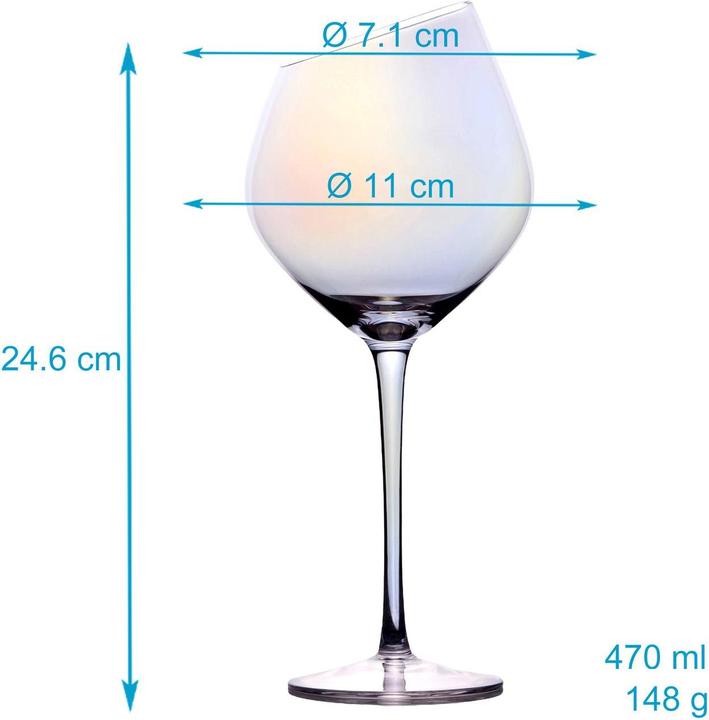 Image du produit Intirilife Verres à vin avec bord moderne (47 cl, 2 Verres, Verres à vin rouge)