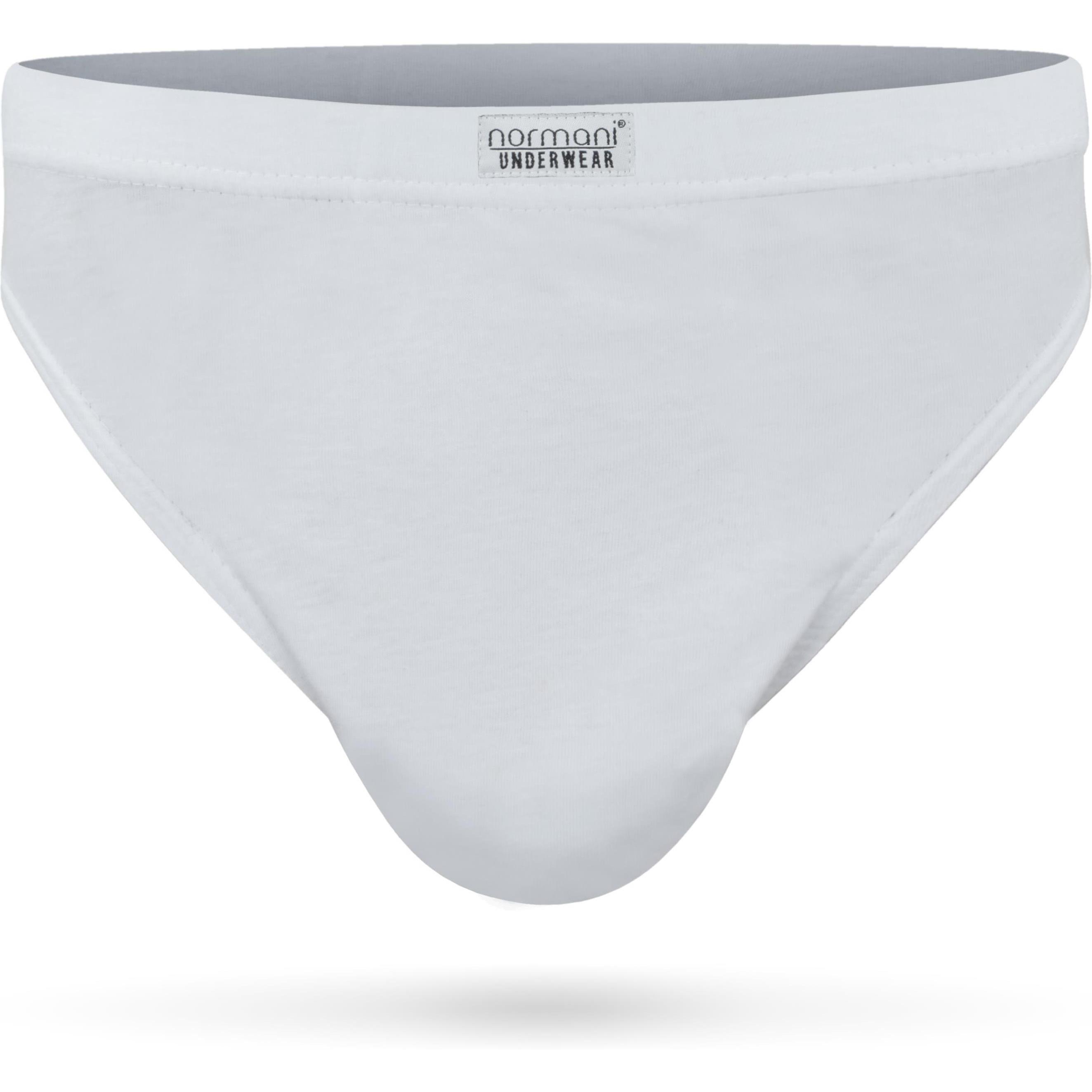Normani, Herren, Unterhosen, 3 Stück Herren Slips aus 100 % Baumwolle, Weiss, (S, 3er Pack)