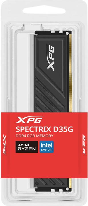 Image du produit Adata DDR4 8GB 3200-16 XPG D35 RGB bk Single Tray noir (1 x 8GB, 3200 MHz, RAM DDR4, DIMM)