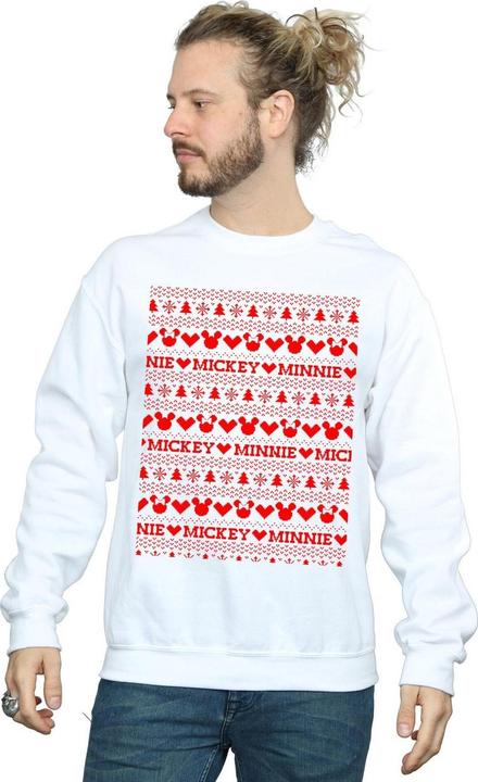 Immagine prodotto Disney Mickey And Minnie Christmas Fair Isle Felpa Uomo (L)