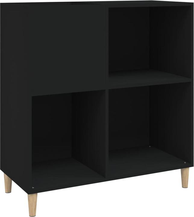 Image du produit vidaXL Plattenschrank Schwarz 84,5x38x89 cm Holzwerkstoff