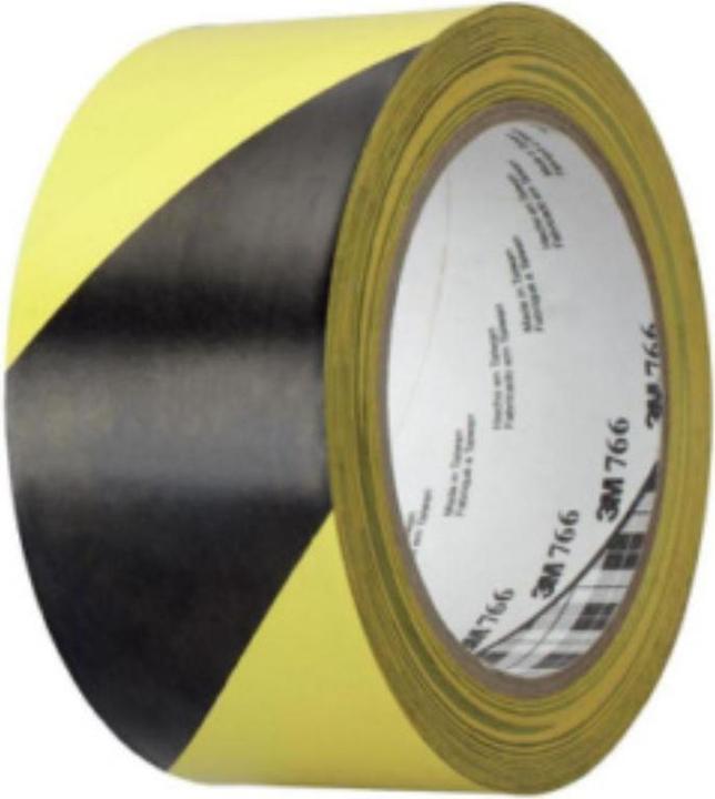 Produktbild 3M 766I MarkierungsbandSchwarzes und gelbes Vinylband0,12mmx50mmx33m (50 mm)