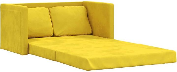 Chaise Longue Rembourrée En Velours Côtelé Jaune Clair – Canapé-lit D'appoint – Confortable Avec Coussin – Support 110 Kg