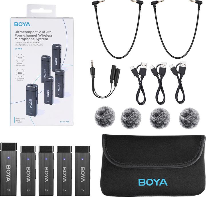 Image du produit Boya Microphone sans fil BY-W4 pour smartphone