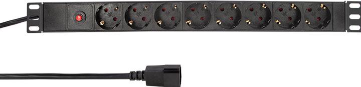 LogiLink 19" socket strip 8-way, with IEC plug and overload protection (8 x, CEE 7/3, 3 m)