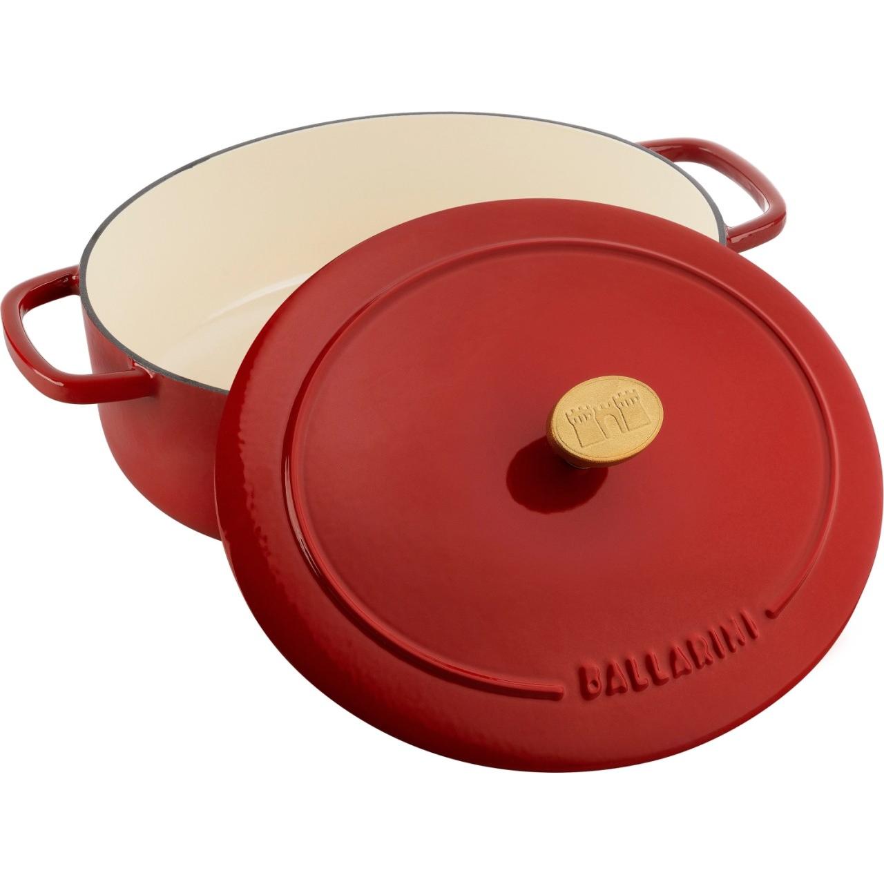 Thumbnail - Ballarini Bellamonte Cocotte 23 cm, oval, Rot, Pfanne + Kochtopf, Rot