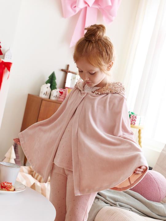 Produktbild Vertbaudet Schlafanzug-Set Mädchen mit Pailletten-Cape (140)
