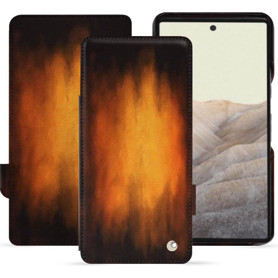 Thumbnail - Noreve Lederschutzhülle horizontal (Google Pixel 7 Pro), Smartphone Hülle, Violett