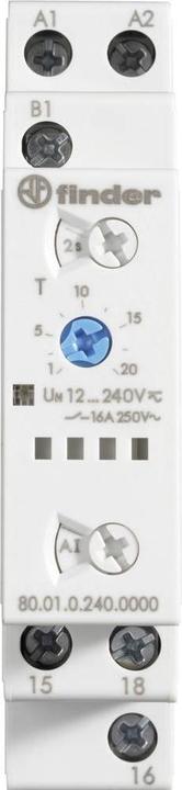 Produktbild Finder Multifunktions-Zeitrelais 12-240V AC/DC,1W,16A 80.01.0.240.0000
