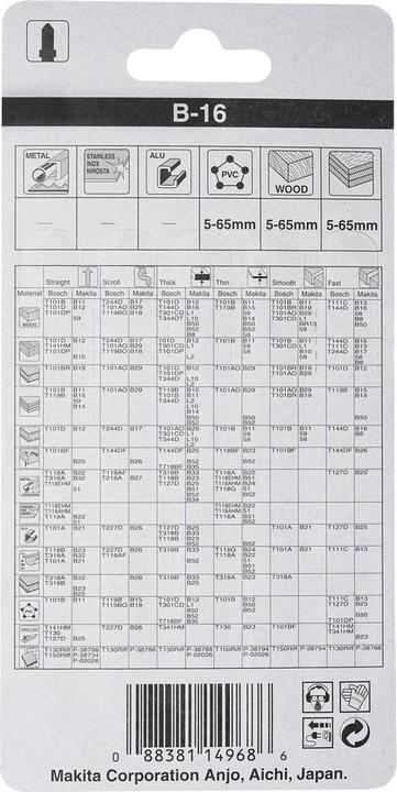 Image du produit Makita Lame de scie sauteuse B-16 A-85684 5
